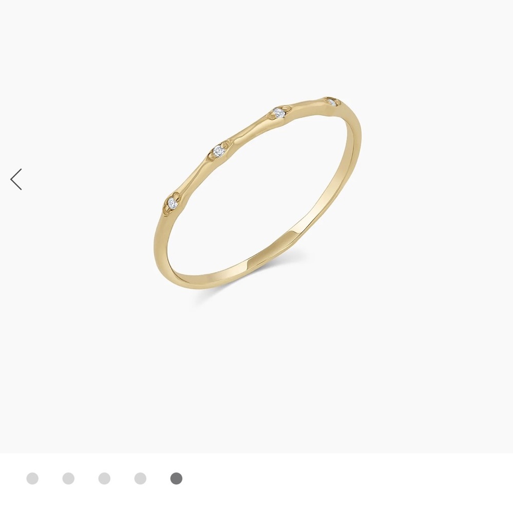 Gorjana 14k Yellow Gold Diamonds Stacking Ring size 5